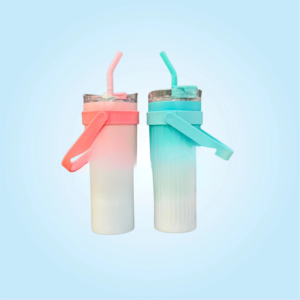 Multi Colour Tumbler with Straw & Handle